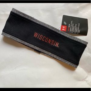 New Wisconsin Under Armour reversible headband